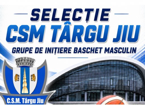 CSM Târgu Jiu te așteaptă pe terenul de baschet. Fă primul pas spre marea performanță!